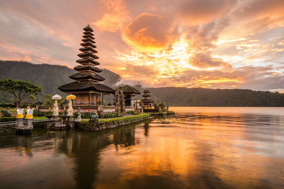 Pura Ulun Danu Bratan at Bali, Indonesia